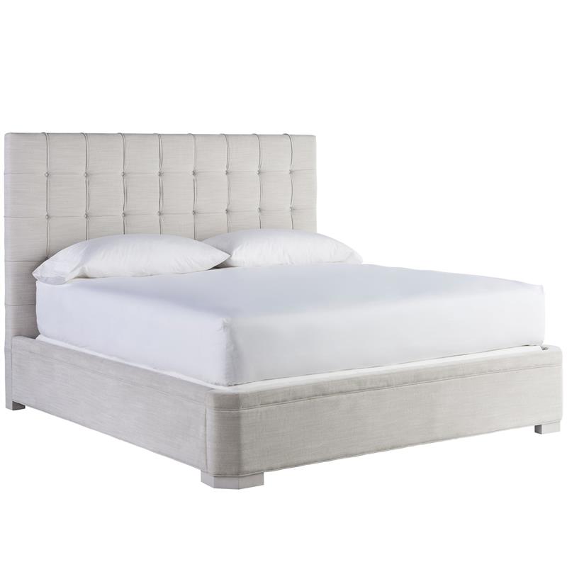 Pemberly Row Modern / Contemporary Uptown Fabric Bed King in Gray