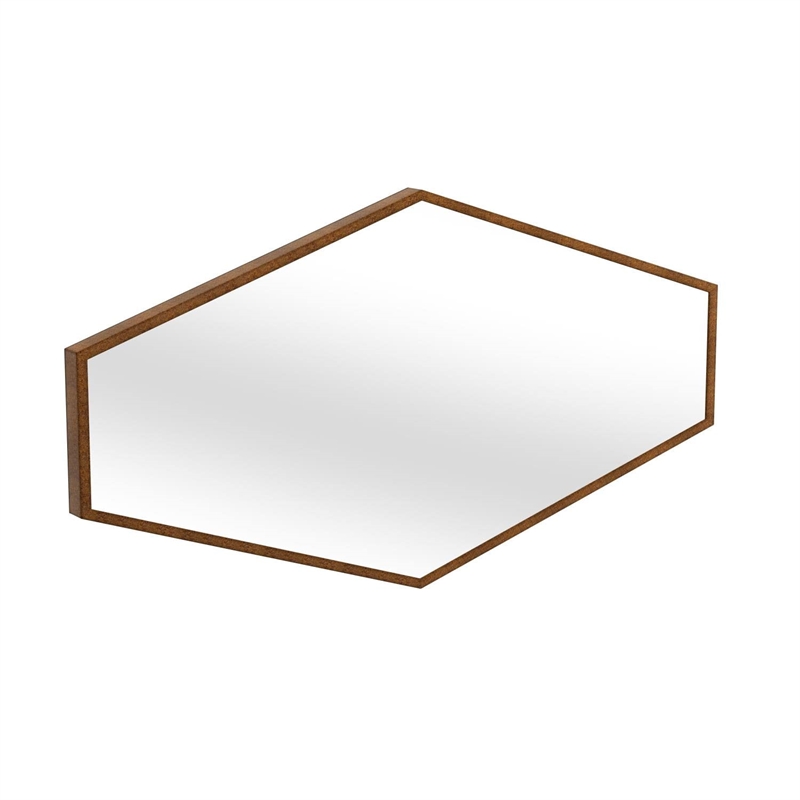 Pemberly Row Modern / Contemporary Wood Wall Mirror in Gold Leaf