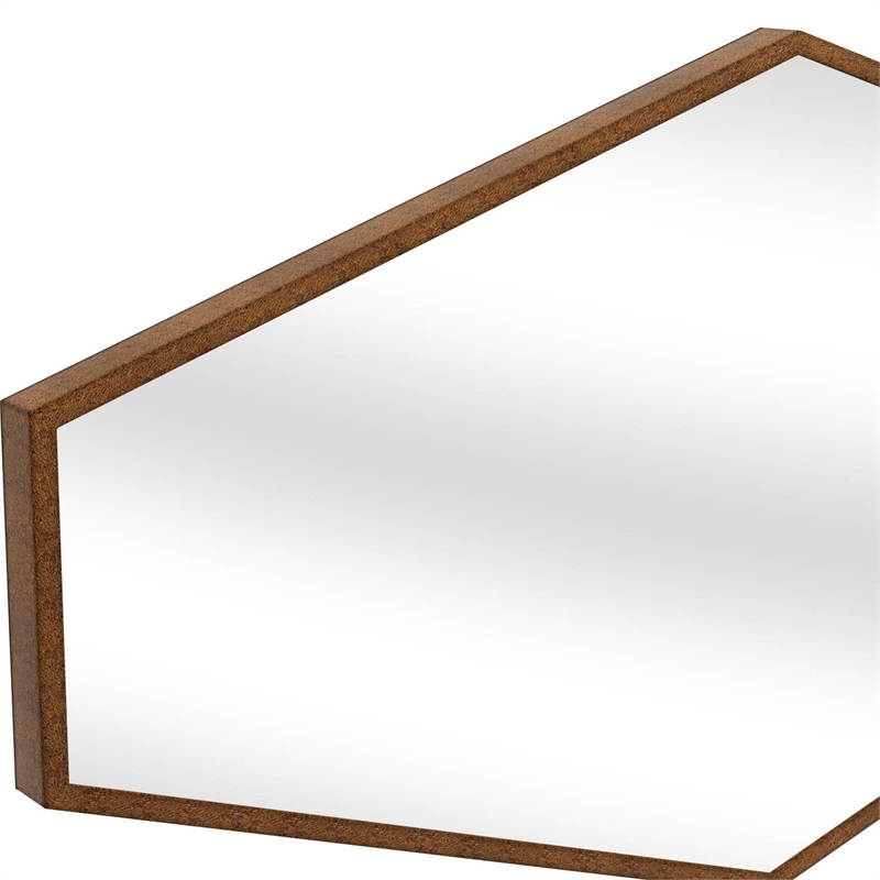 Pemberly Row Modern / Contemporary Wood Wall Mirror in Gold Leaf