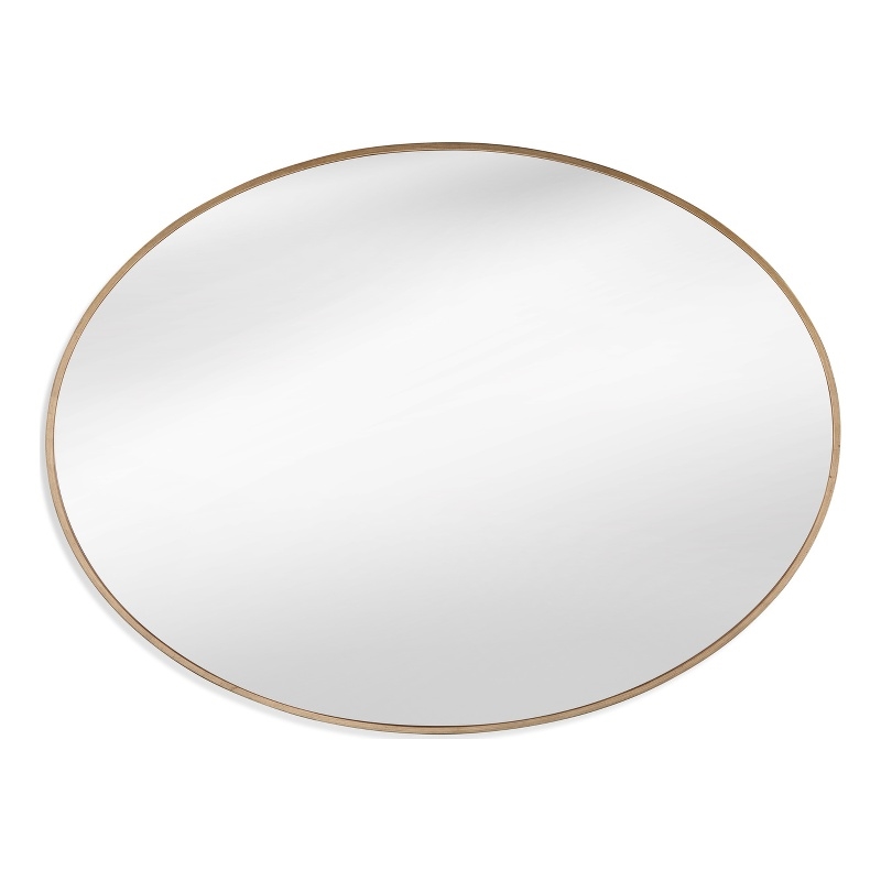 Pemberly Row Modern / Contemporary Metal Wall Mirror in Gold Finish