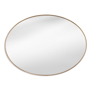 Pemberly Row Modern / Contemporary Metal Wall Mirror in Gold Finish
