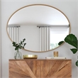 Pemberly Row Modern / Contemporary Metal Wall Mirror in Gold Finish
