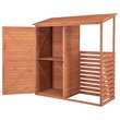 Pemberly Row Combination Firewood and Storage Shed in Medium Brown
