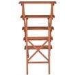 Pemberly Row 5-Tier A-Frame Wood Plant Stand in Medium Brown