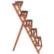 Pemberly Row 5-Tier A-Frame Wood Plant Stand in Medium Brown