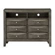 Pemberly Row Modern / Contemporary 6 Drawer TV Stand in Gray