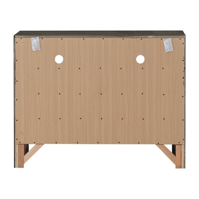 Pemberly Row Modern / Contemporary 6 Drawer TV Stand in Gray