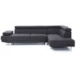 Pemberly Row Modern / Contemporary Twill Fabric Sectional in Black