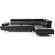 Pemberly Row Modern / Contemporary Faux Leather Sectional in Black