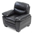 Pemberly Row Modern / Contemporary Faux Leather Chair in Black