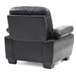 Pemberly Row Modern / Contemporary Faux Leather Chair in Black