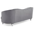 Pemberly Row Modern / Contemporary Velvet Sofa in Gray Finish