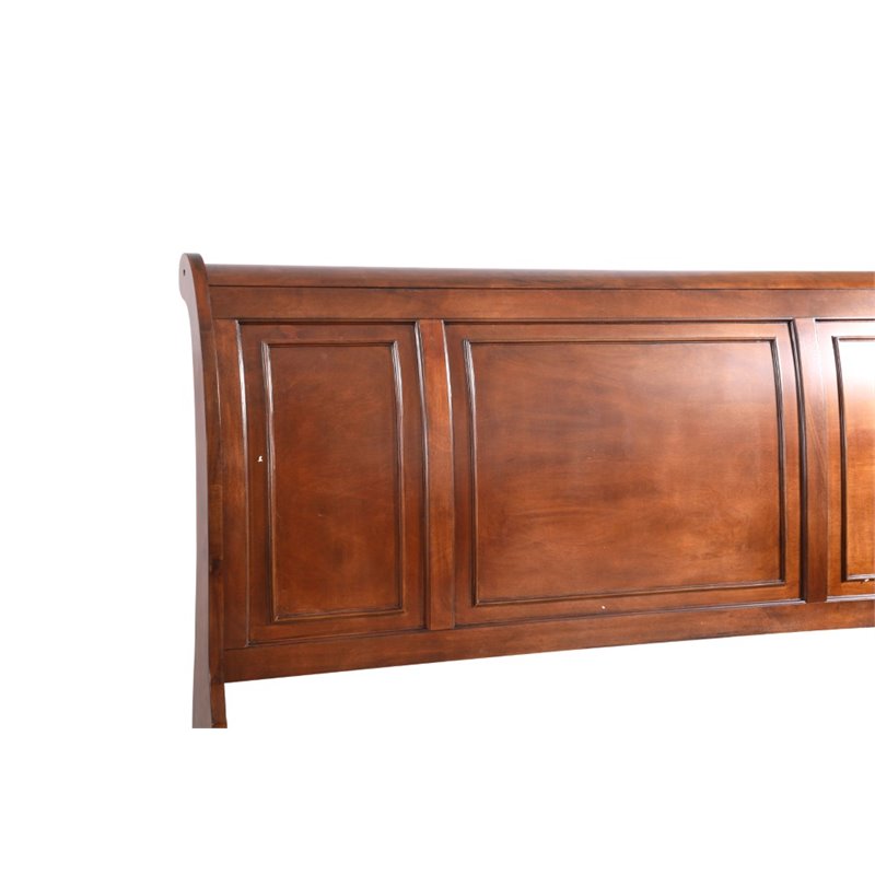 Pemberly Row Modern / Contemporary King Bed in Cherry Finish