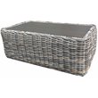 Pemberly Row Three-Tone Wicker Gray/Off White/Beige Coffee Table
