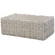 Pemberly Row Three-Tone Wicker Gray/Off White/Beige Coffee Table