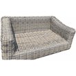 Pemberly Row 3-Tone Wicker Gray/Off White/Beige Loveseat - Silver Gray Cushion