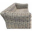 Pemberly Row 3-Tone Wicker Gray/Off White/Beige Loveseat - Silver Gray Cushion