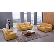 Pemberly Row Contemporary Yellow Color With Italian Leather Sofa