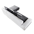 Pemberly Row Gray Color With Fabric Sectional Right Facing Chaise