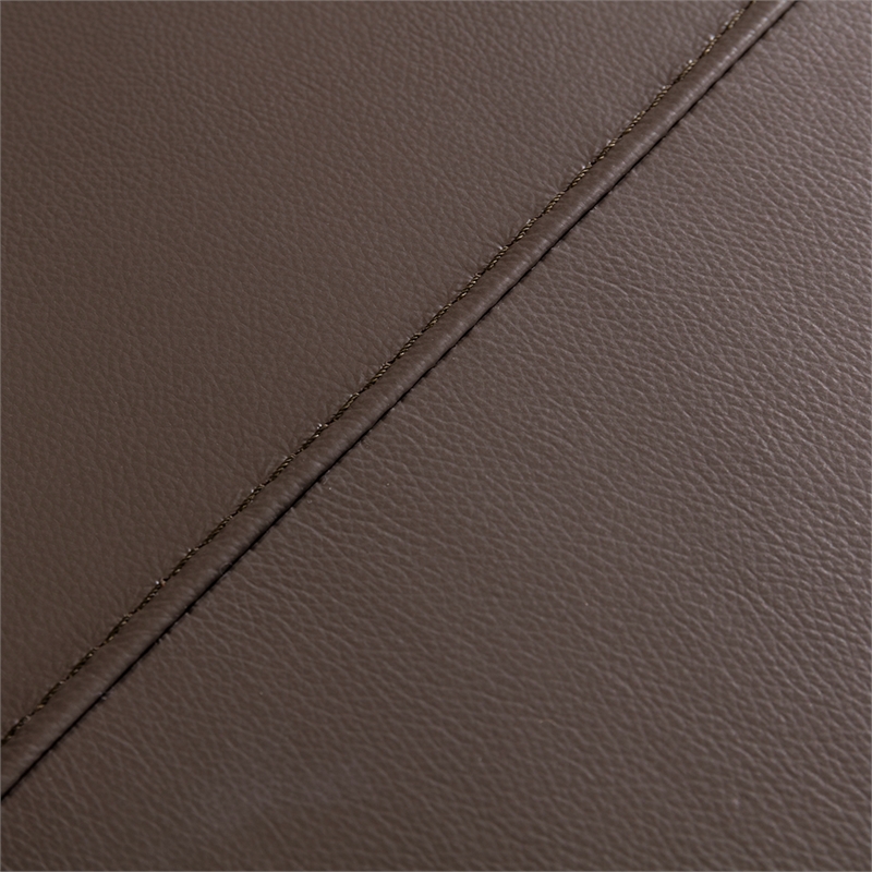 Pemberly Row Modern Taupe (Brown) Color With Italian Leather Sofa