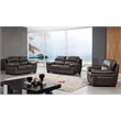 Pemberly Row Modern Taupe (Brown) Color With Italian Leather Sofa