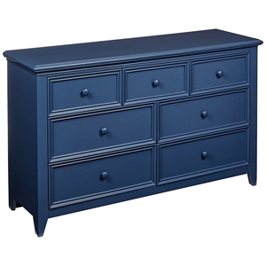 Pemberly Row Contemporary 6-Drawer Dresser in Williamsburg Blue