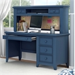 Pemberly Row Modern Engineered Hard Wood Desk in Williamsburg Blue