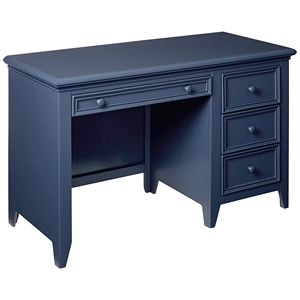 Pemberly Row Modern Engineered Hard Wood Desk in Williamsburg Blue