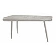 Pemberly Row Console Table w/ Silver Aluminum Cladding and Exposed Steel Screws