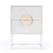 Pemberly Row Modern / Contemporary White 2 Drawers Wood End Table