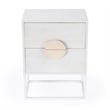 Pemberly Row Modern / Contemporary White 2 Drawers Wood End Table