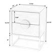 Pemberly Row Modern / Contemporary White 2 Drawers Wood End Table