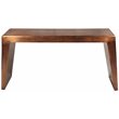 Pemberly Row Way Solid Wood Metal Cladded Console Table in Copper