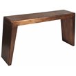 Pemberly Row Way Solid Wood Metal Cladded Console Table in Copper
