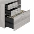 Pemberly Row Engineered Wood Office Storage Cabinet with Drawers - Platinum Gray