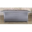 Pemberly Row Metal Propane/Natural Gas Fire Pit Table in Gray