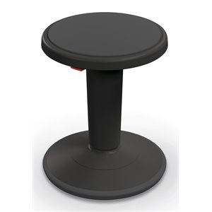 Pemberly Row 17-24&quot Plastic Hierarchy Height Adjustable Grow Tall Stool in Black