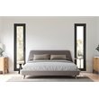 Pemberly Row Wood and Fabric Upholstered King Platform Bed in Gray