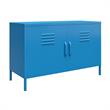 Pemberly Row Modern 2 Door Metal Locker Accent Cabinet in Blue