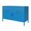 Pemberly Row Modern 2 Door Metal Locker Accent Cabinet in Blue