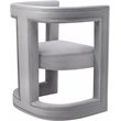 Pemberly Row Modern / Contemporary Gray Finish Birch Velvet Chair