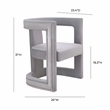 Pemberly Row Modern / Contemporary Gray Finish Birch Velvet Chair