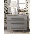 Pemberly Row Modern / Contemporary Gray Acacia Wood Nightstand