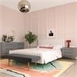 Pemberly Row Modern / Contemporary Gray Acacia Wood Nightstand