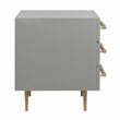 Pemberly Row Modern / Contemporary Gray Acacia Wood Nightstand