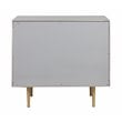 Pemberly Row Modern / Contemporary Gray Acacia Wood Nightstand