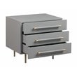 Pemberly Row Modern / Contemporary Gray Acacia Wood Nightstand