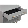 Pemberly Row Modern / Contemporary Gray Acacia Wood Nightstand