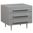 Pemberly Row Modern / Contemporary Gray Acacia Wood Nightstand