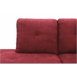 Pemberly Row Contemporary 3PC Sectional Sofa with Ottoman (Red)